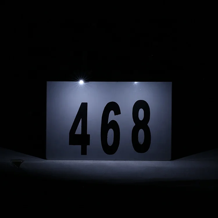 2 шт., светодиодная дверная табличка на солнечной батарее, 0,2 Вт