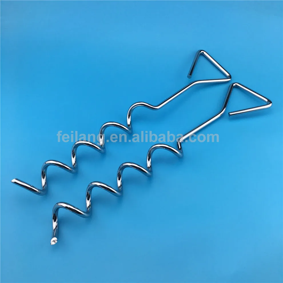 Большая палатка с навесом, наружная винтовая, из нержавеющей стали, аксессуары для собак, колышки 16,5 дюйма