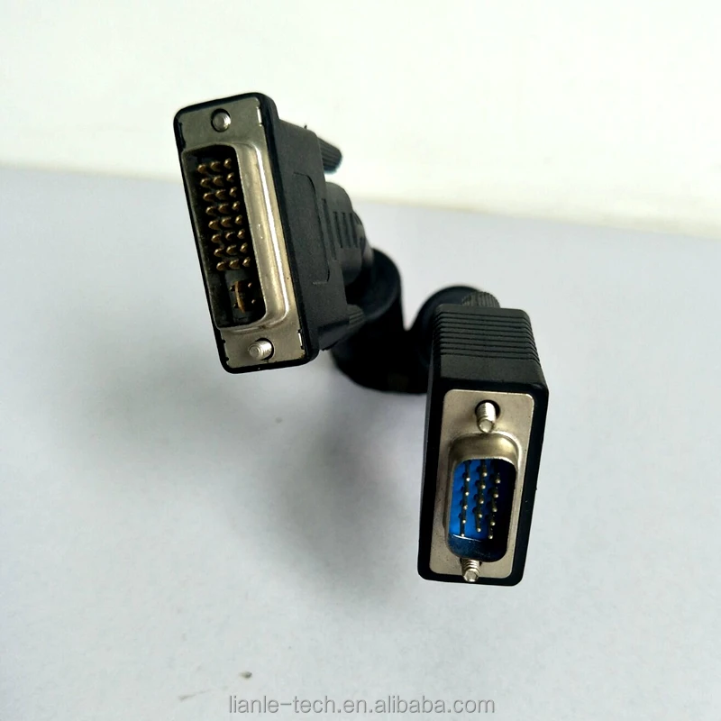 Оптовая продажа DVI to VGA линия DVI-D Dual Link 24 + 5 pin типа «папа»/HD15 Мужской Кабели