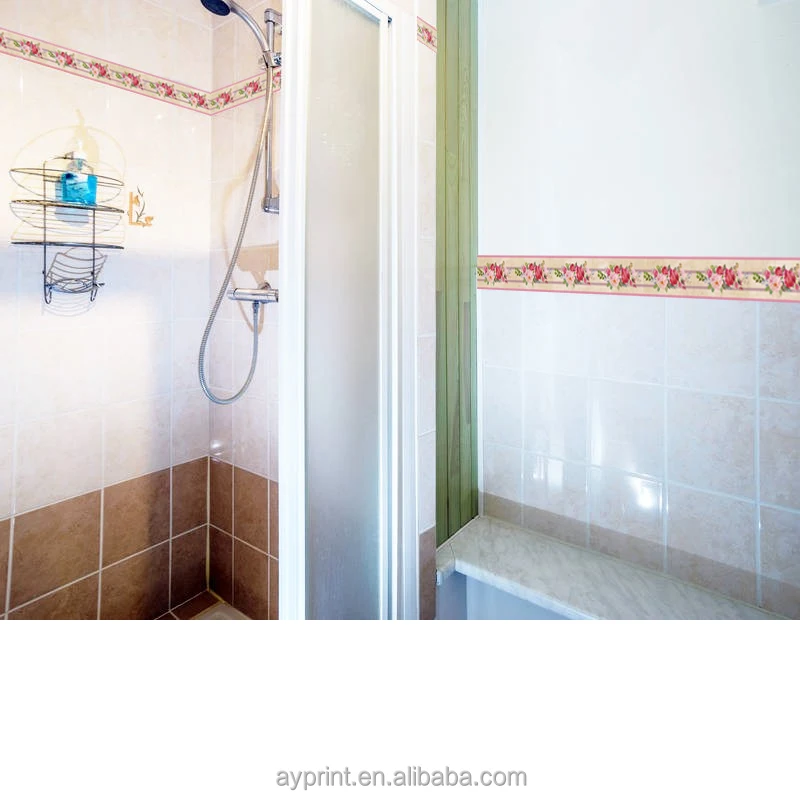 
YX011 Colorful Flower Kitchen Livingroom Bathroom Bedroom waist line wall sticker DIY decorative removable creative wall decal 