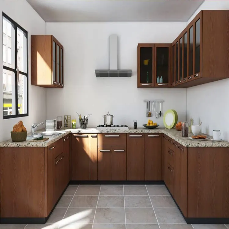 Modern home modular kitchen cupboard cabinet design complete sets with sink