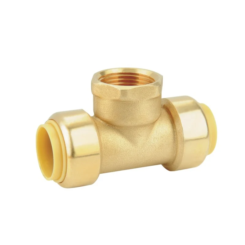 Brass Copper Quick Connect Push Fitting For Tee 20-20-16mm With Watermark certification