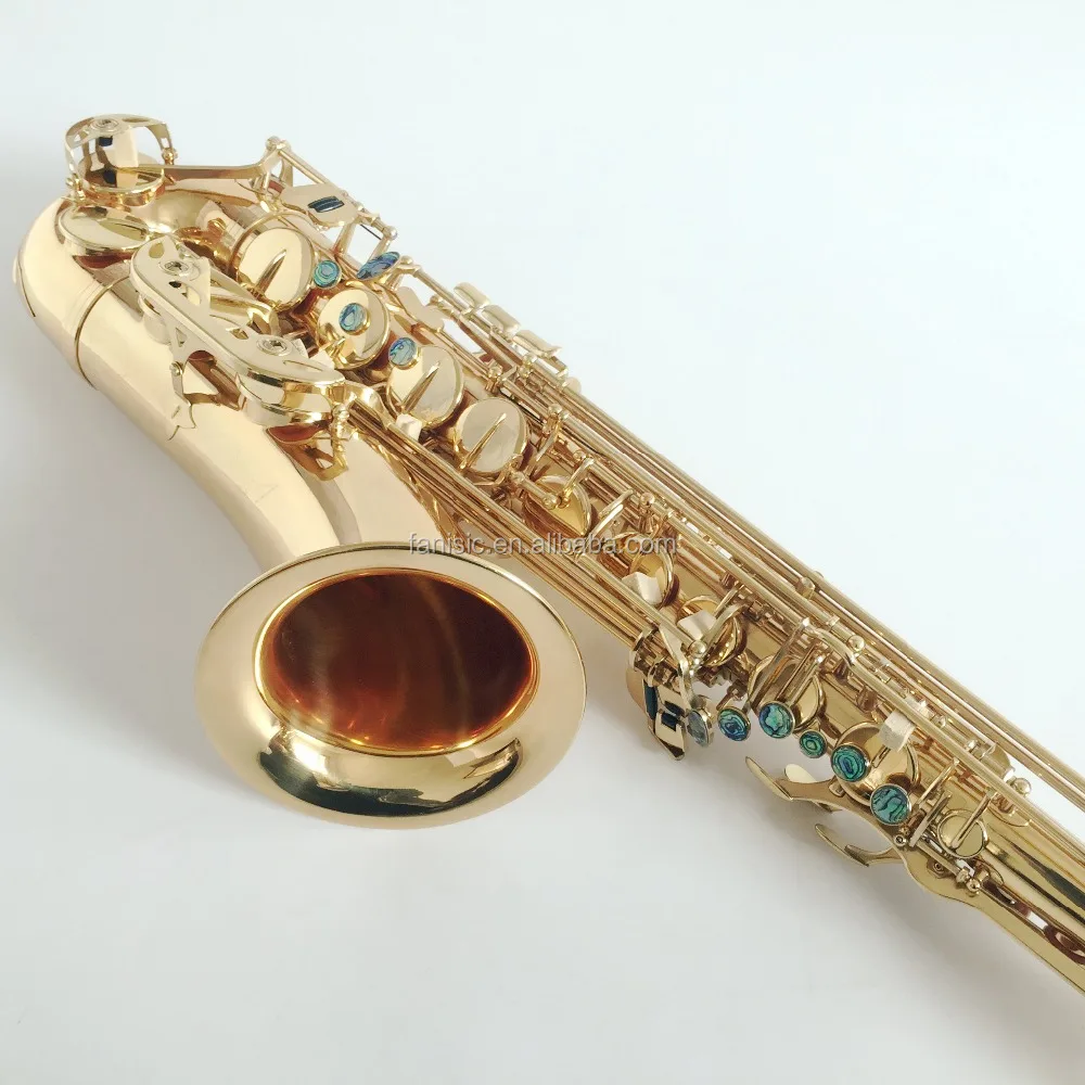 Wholesale Professional B tenor saxophone with gold lacquer surface