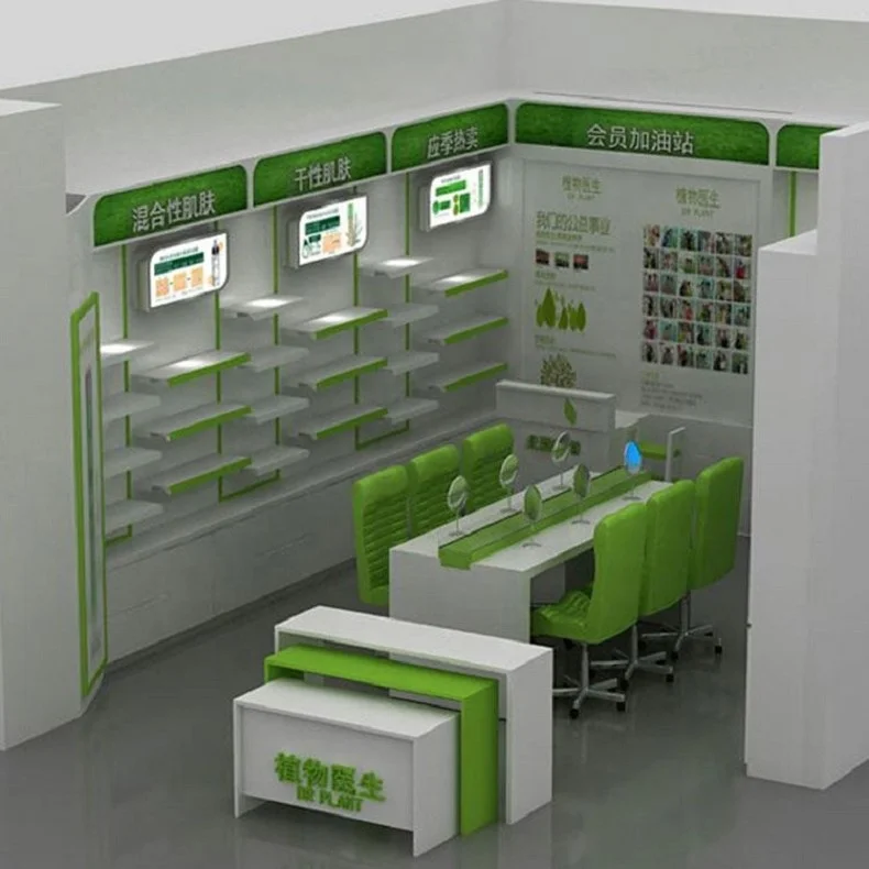 Luxury Lots Cosmetics Furniture maybelline Cosmetics Kiosk Makeup Stand Shop Design for Sale