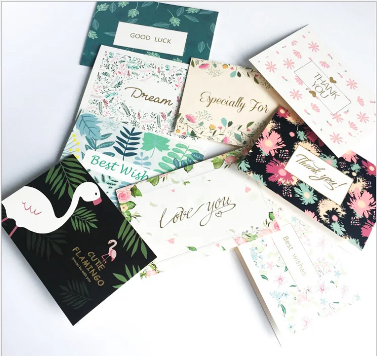  Custom design holiday greeting cards folding paper thank