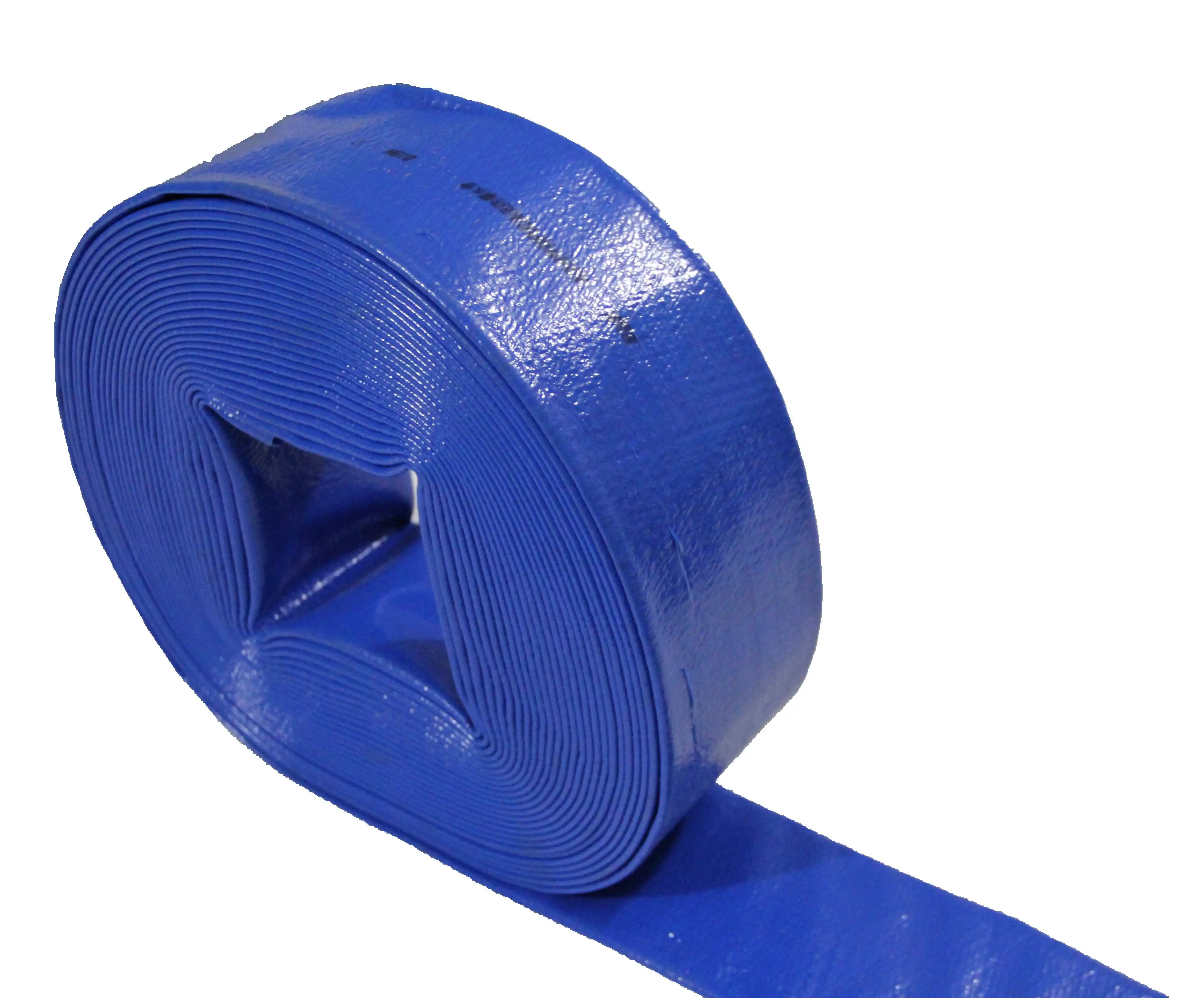 High pressure blue color 2 inch PVC soft flexible water irrigation layflat hose