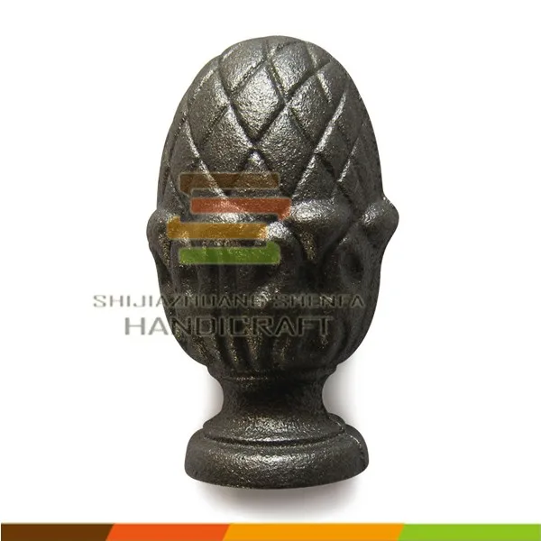 Pretty Elegant Black Metal Cast Iron Steel Ornament Stud Fence Gate Decor Caps Hot Sale American Design China Factory