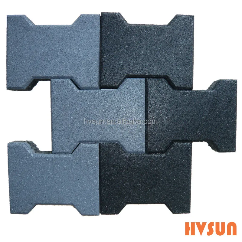 Excellent quality Anti-slip high loading rubber garage flooring hexagon rubber tiles