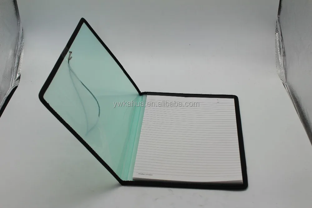 Custom Cheap A4 elastic string plastic presentation file folder pp display book with note book