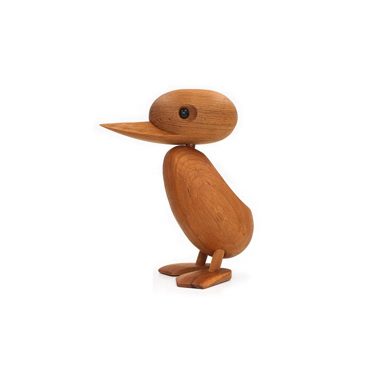 
nordic wood animal carved wood duck carving decoration wooden ornament craft small gifts 