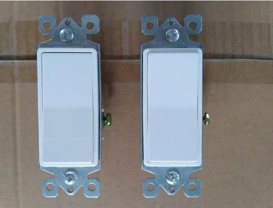 
American standard 15A 125V AC Quiet Single Pole Toggle Switch With Side Wiring 