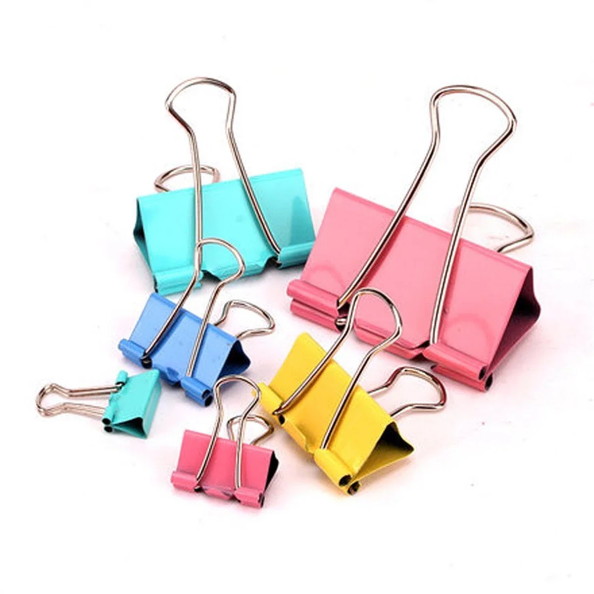 1.25-inch Metal Colorful Notes Letter Paper Clip Office Supplies Binding Securing Clip