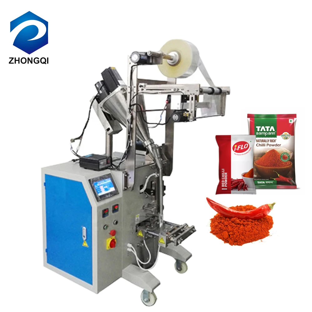 
250g 500g 1kg 2kg 5kg Fully Automatic Weighing Small Sachets Pepper Spice Red Chilli Powder Filling Packing Machine Price 