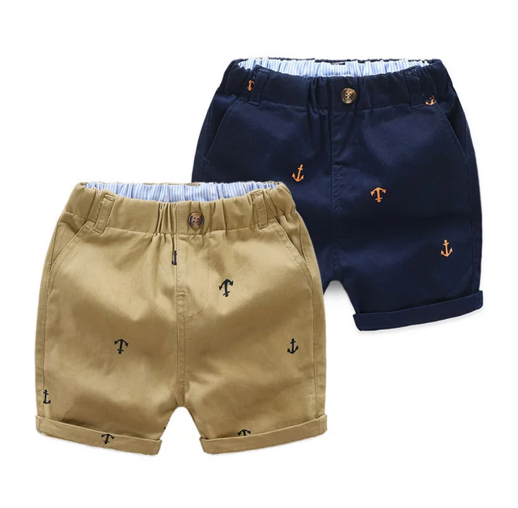 2021 Summer Wholesale Kids Comfortable Soft Elastic Waist Shorts For 2-7Y Boys