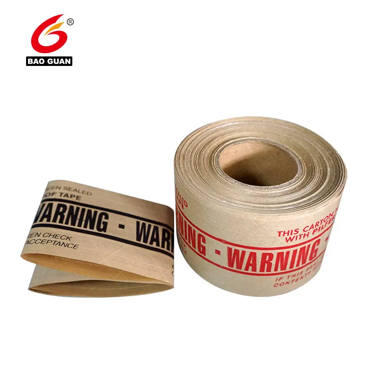 Water Activate fiber reinforced Kraft Paper Gummed Tape for  Sealing