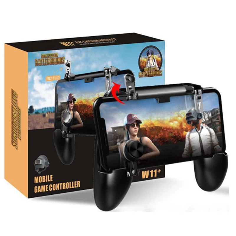 W11+ for  PUGB Mobile Game Controller Free Fire forPUBG Mobile Joystick Gamepad L1 R1 Button for iPhone Gaming Pad Android