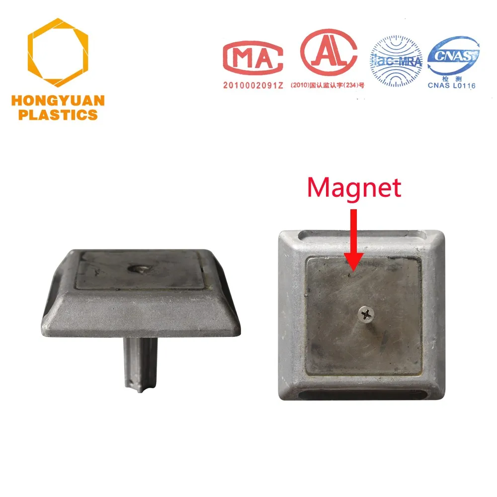 
Strong magnetic base with TPU post warning post 
