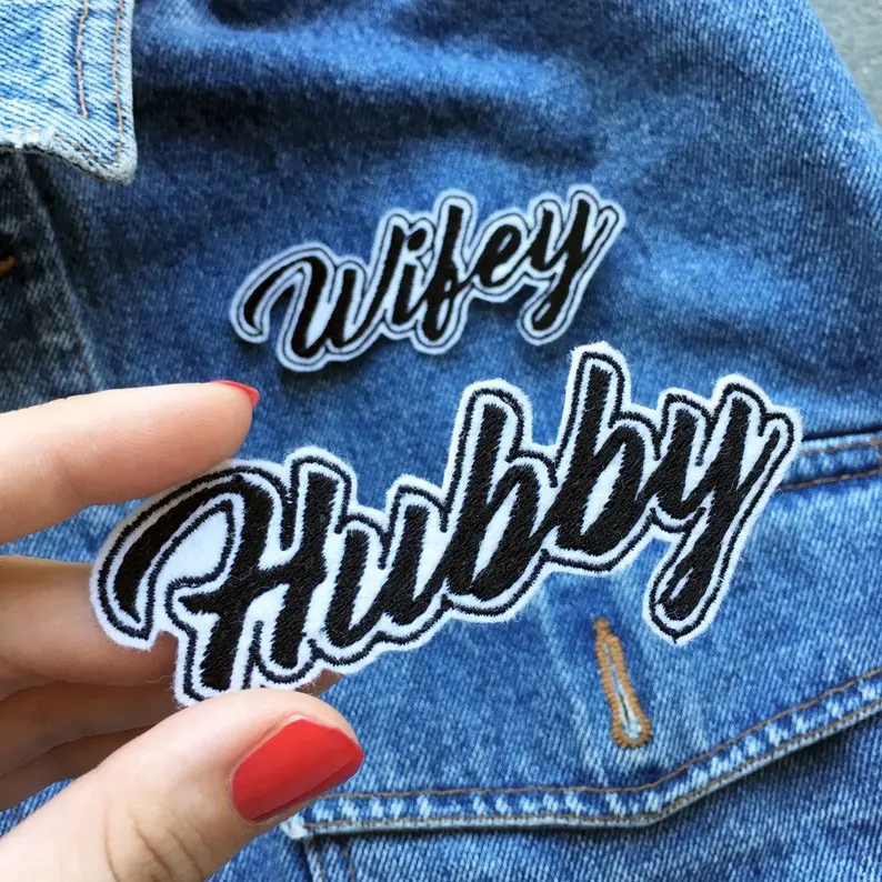 Hot sell Customized Wedding Embroidered  Bride patches