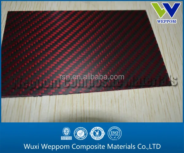 
3K Hybrid Twill Woven Kevlar Aramid Carbon Fiber sheet 5mm 