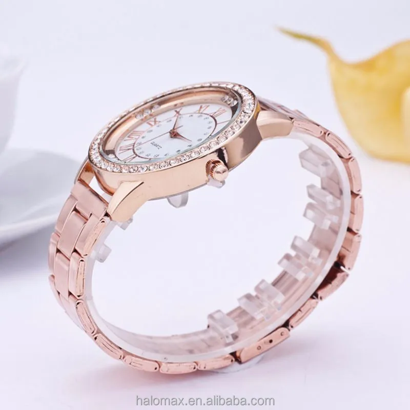 
Luxury Classic Vintage Gold Ladies Watch top brand Fashion Female Crystal Casual Watch Analog Stainless Steel New Quartz watch 