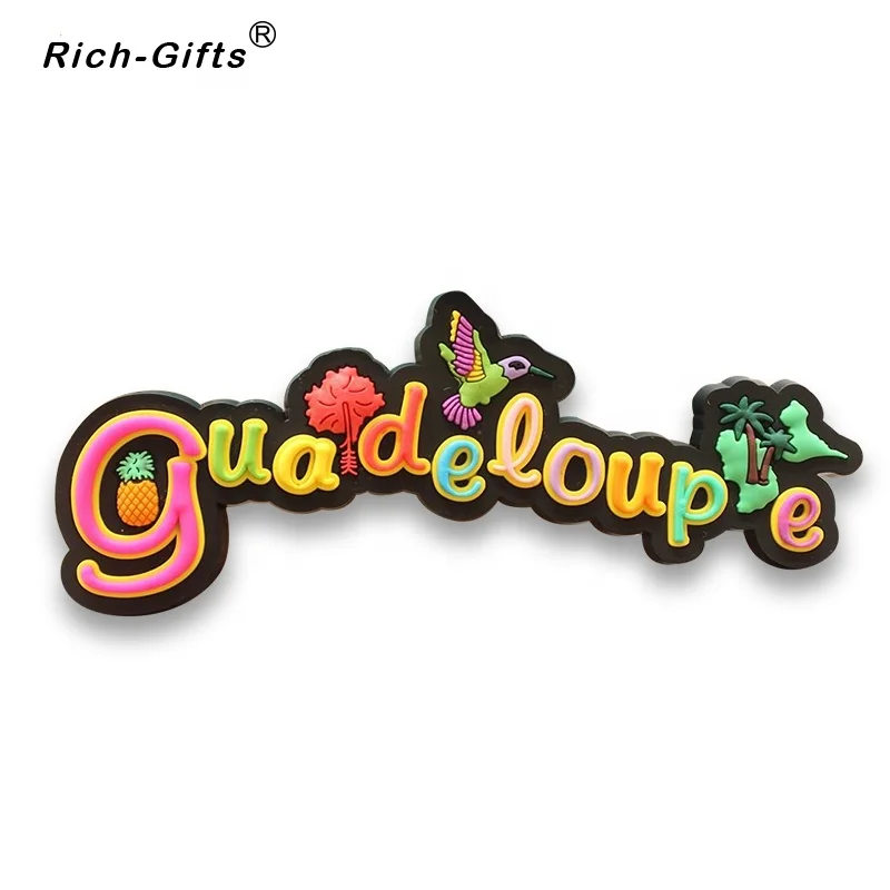 Custom cartoon soft PVC souvenir fridge magnet for France