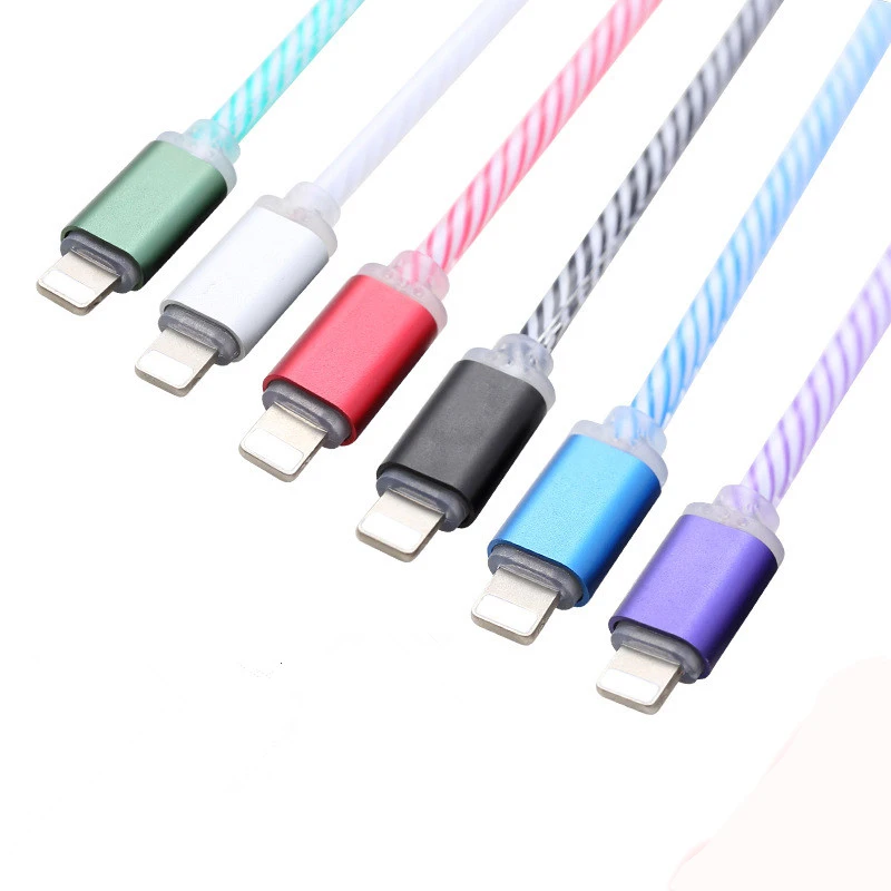 Светящийся Micro USB кабель для Samsung данных зарядки