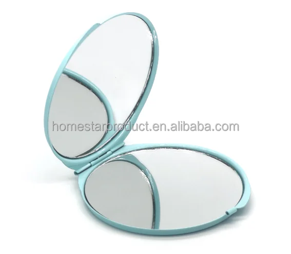 real leather custom made pocket mirrors /Promotional silver metal mirror for ladies