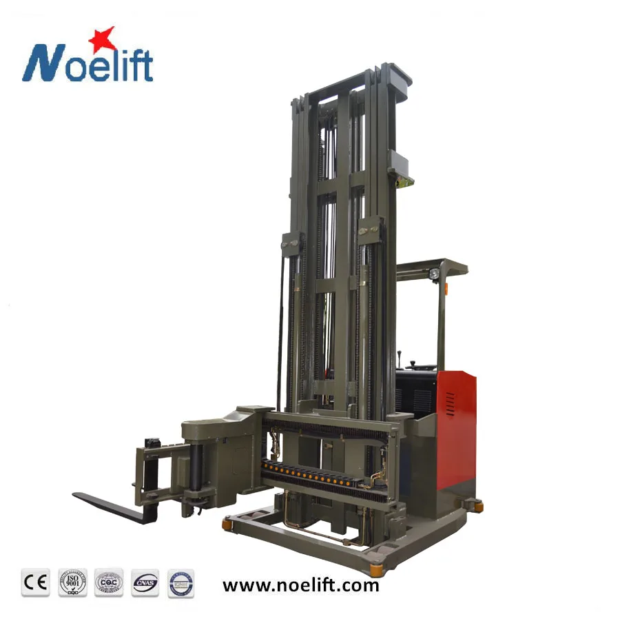 1.0Ton  1.5 Ton Narrow Aisle 3 Way VNA Electric Pallet Stacker Forklift Up to 9 Meters High