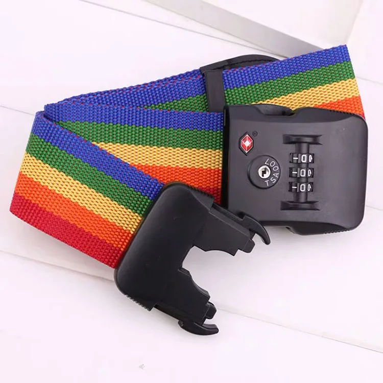 Hot Sale Wholesale Quality PP Belt 3 digit Combination Luggage Strap With TSA Lock