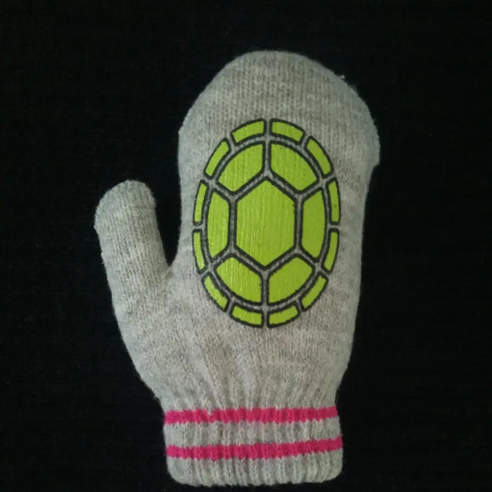 baby basic style winter warm knitting mittens with jacquard and printing