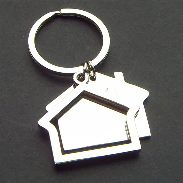
 Металлический брелок в форме дома, металлический брелок на заказ, металлический брелок на продажу  