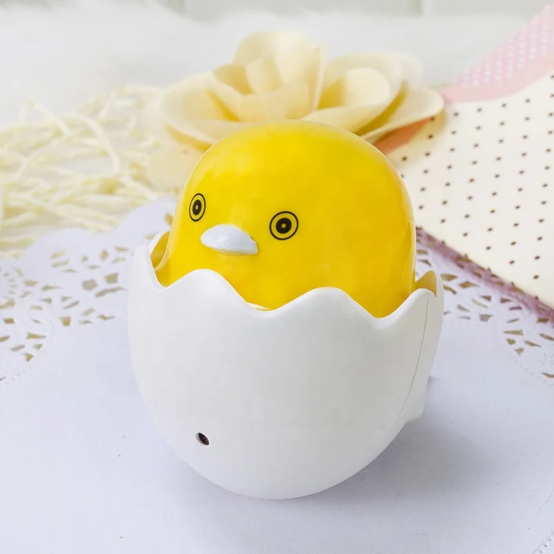 New Intelligent LED Light Controlled Induction Cute Yellow Chick Egg Lamp