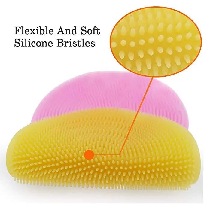 Multipurpose Antibacterial Silicone Dish Scrubber Sponge Silicone Dish Washing Brush