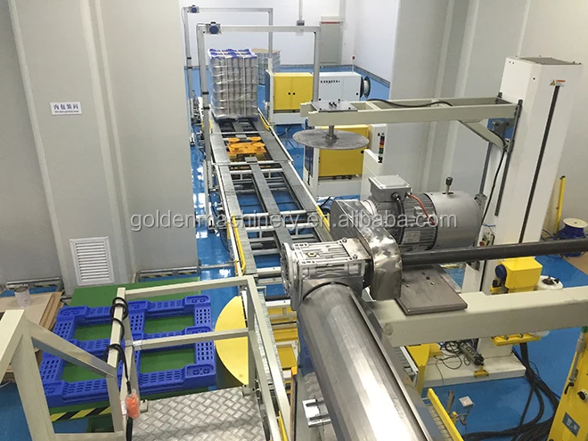 Automatic Tin Can Stacking Palletizer used for tin can packaging machine