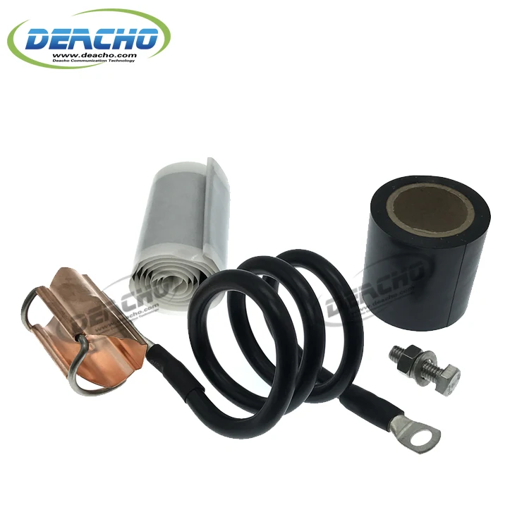 Outdoor earth kit, clip on grounding kit for 7/8 inch coax feeder cable