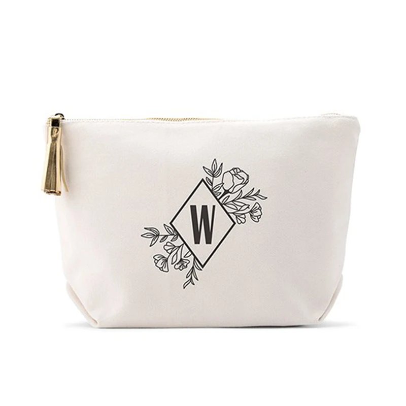 Холщовый кошелек для макияжа, дорожная косметичка, холщовая косметичка с кисточками