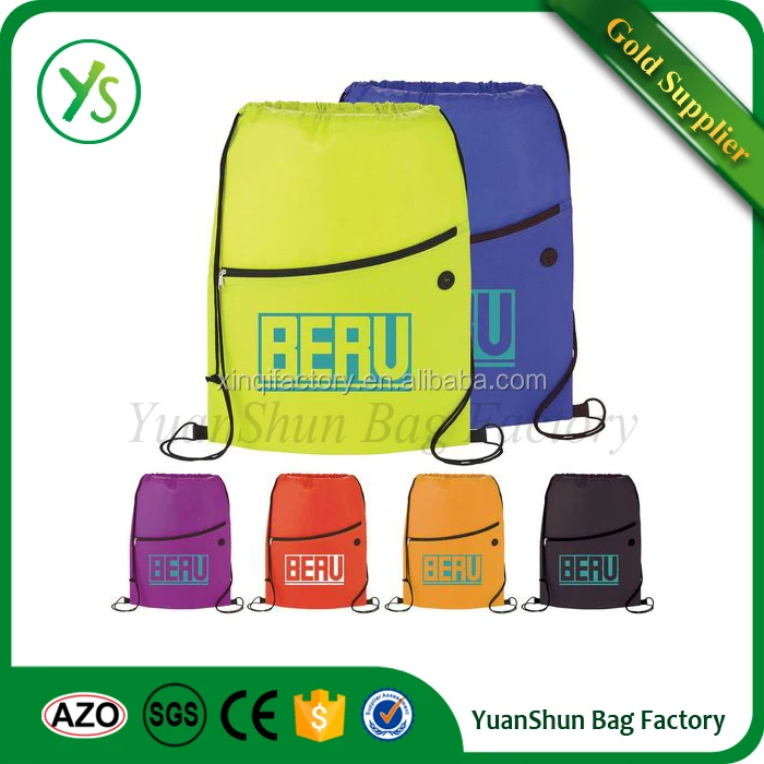 
210D heavy duty earphone polyester drawstring bag 