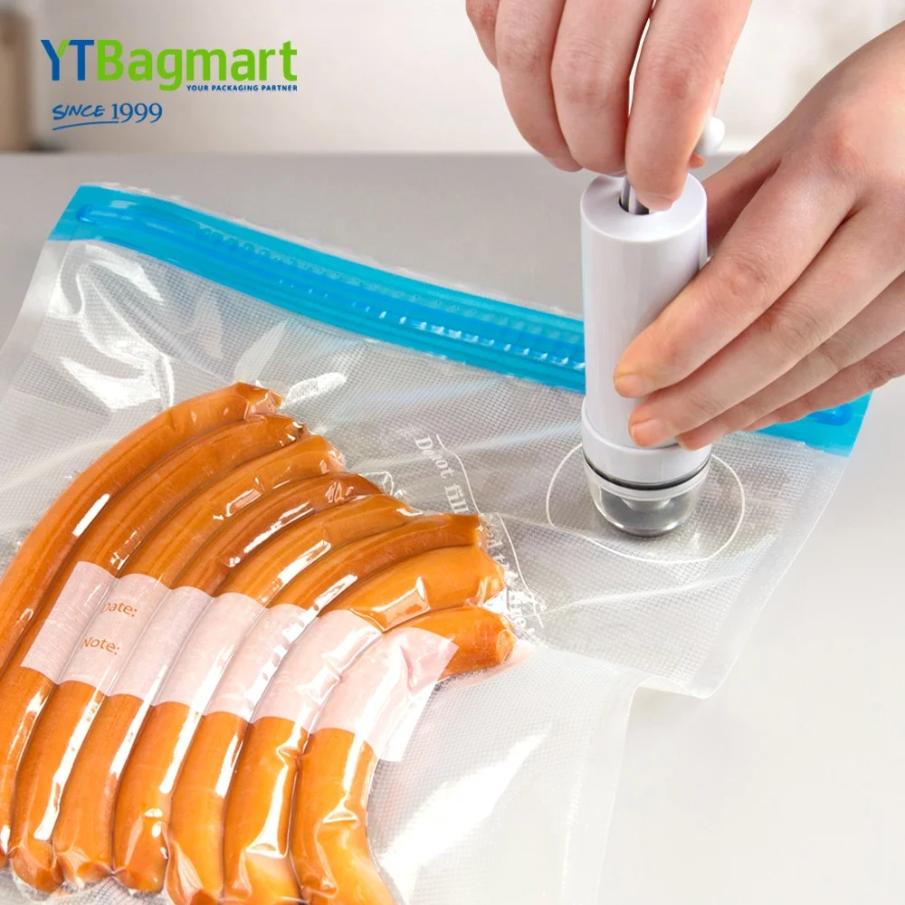 
Bpa Free Reusable Sous Vide Bags Vacuum Sealing Resealable Food Vacuum Bags With Pump 