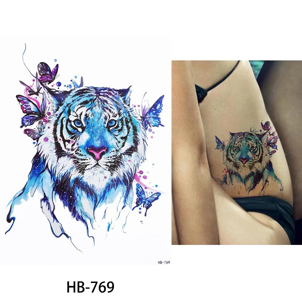 
Tiger Body Temporary Glitter Sticker Tattoo For Men 