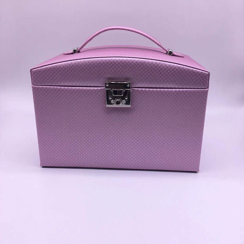 Custom Luxury Jewelry Boxes Recyclable PU Leather Jewelry Box Organizer with Small Travel Case