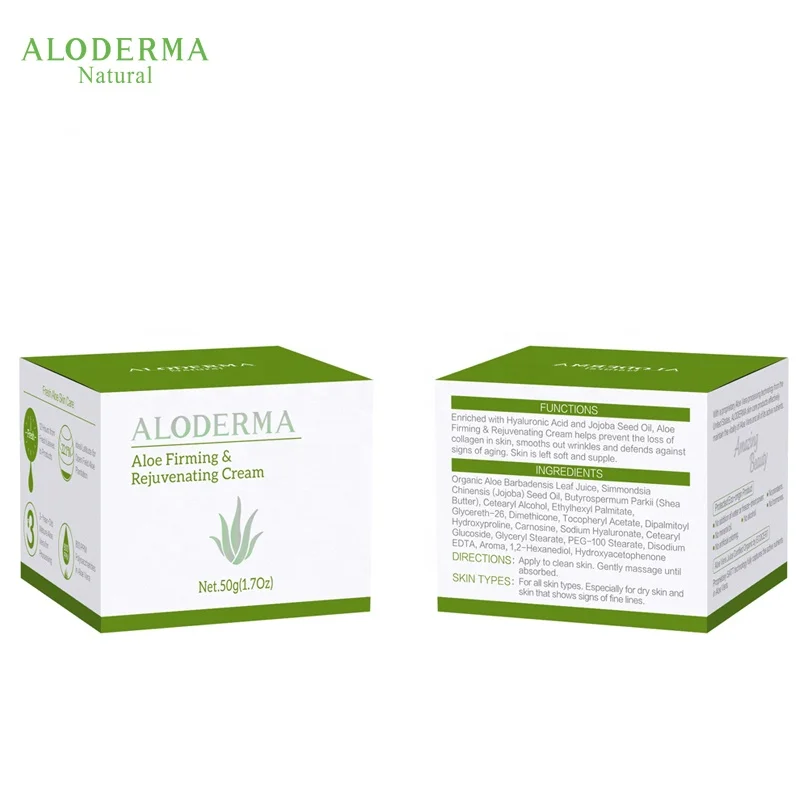 USA Aloderma Aloe Vera Firming and Rejuvenating Facial Cream|Organic Relieving Skin Cream, Nourishing Cream with Hyaluronic Acid