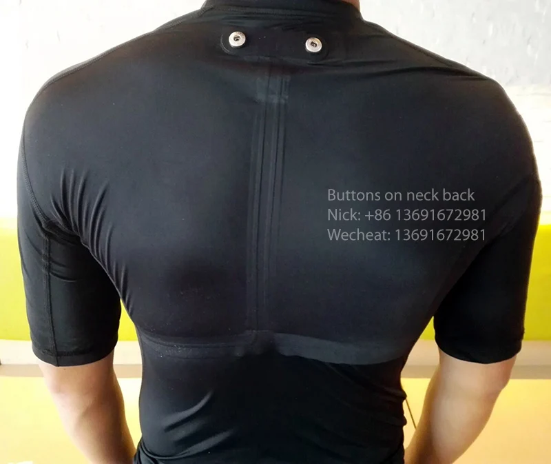 Customized OEM high quality Smart Sports heart rate monitor T-Shirt (HRM sensor not included, buttons on the neck)