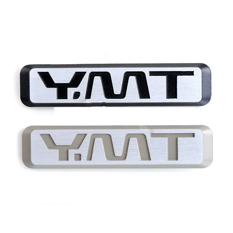 Logo Brand Badge Custom Label Embossed Logo Metal Name Plaques Aluminum Home Decoration Metal Nameplate Blank Nameplate 3M Huali