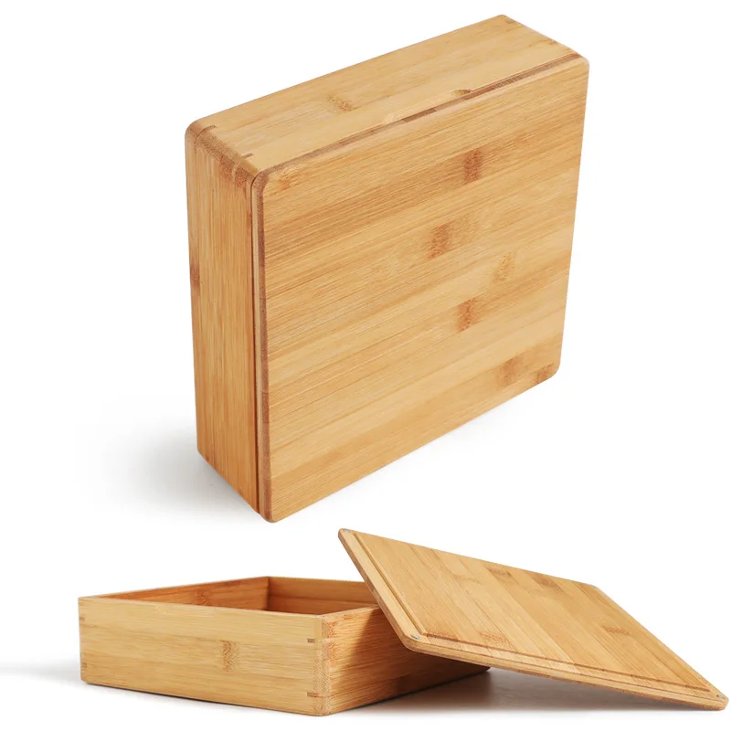 Custom magnet bamboo box with lid wooden gift packaging box bamboo wooden gift box