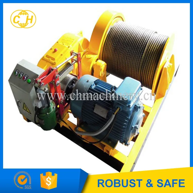 electric hoist winch for lifting and pulling in construction site