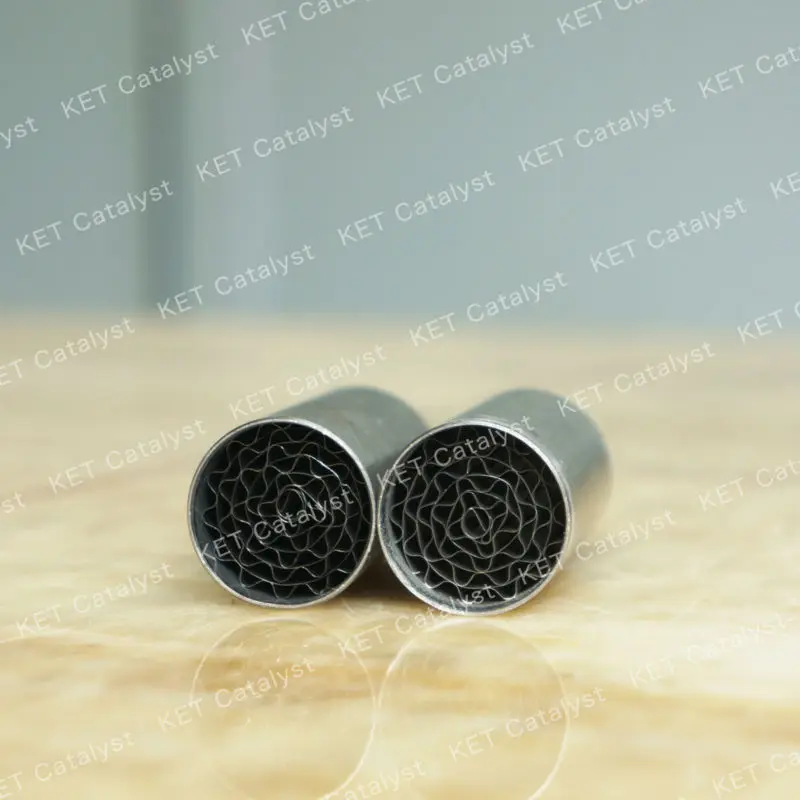 KET Pt/Pd/Rh catalyst metal core catalytic converters for motorcycle