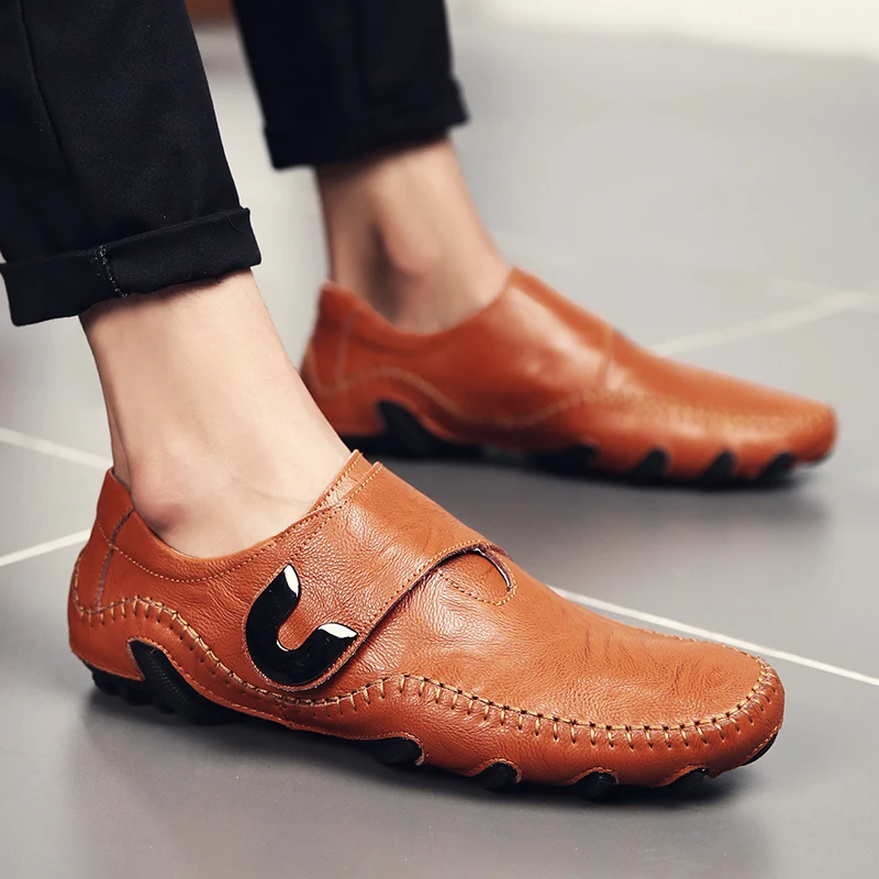 
New style casual shoes for men soft driving shoes rubber sole 