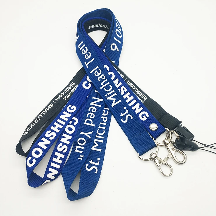 Fashion custom silicone printing neck strap lanyard