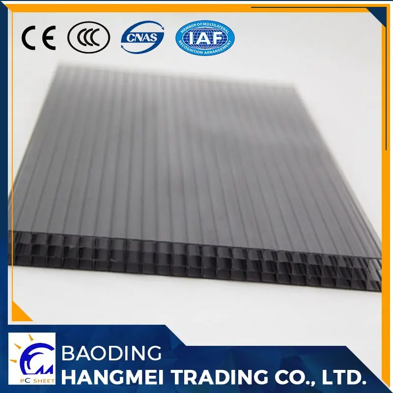 Прозрачный цвет цветного стекла многослойный поликарбонат