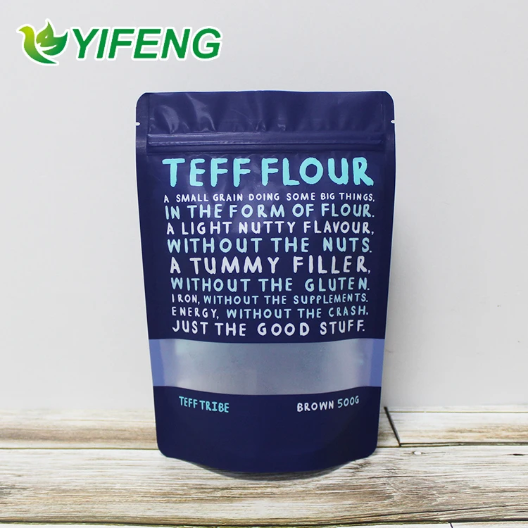 Professional Matt White Ziplock Plactias Stand Up Pouch With Zipper For Food Product Bags